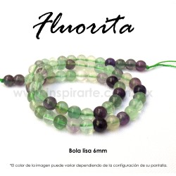 Fluorita bola lisa 6mm
