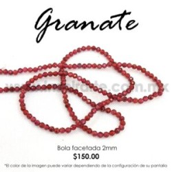Granate bola facetada 2 mm