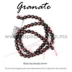 Granate bola facetada 6mm