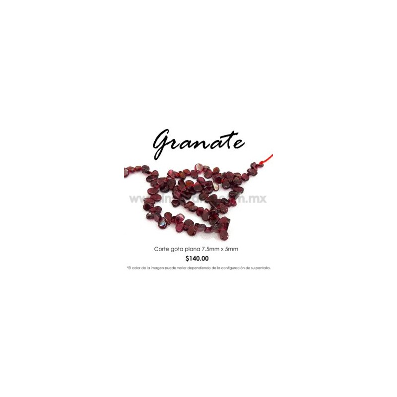 Granate gota horizontal 7.5 mm x 5 mm
