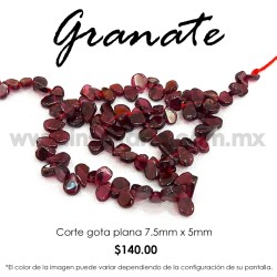 Granate gota horizontal 7.5 mm x 5 mm