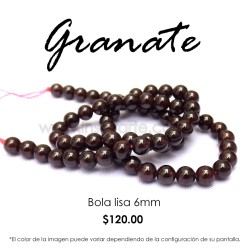 Granate, bola lisa 6mm