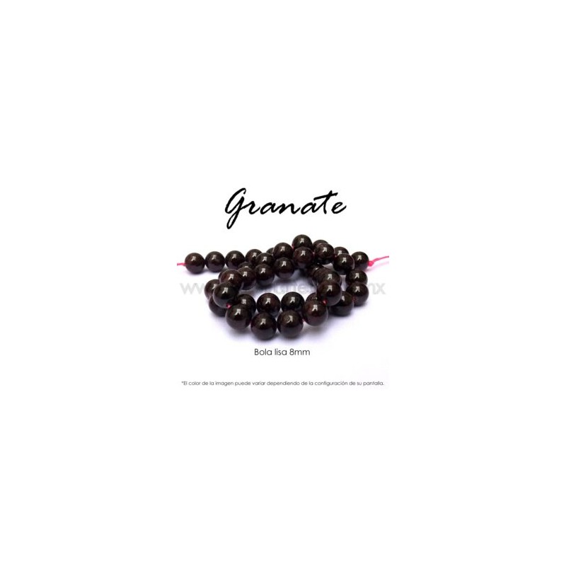 Granate, bola lisa 8mm