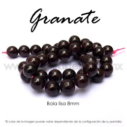 Granate, bola lisa 8mm