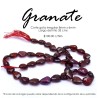 Granate, gota irregular 8mm x 6mm