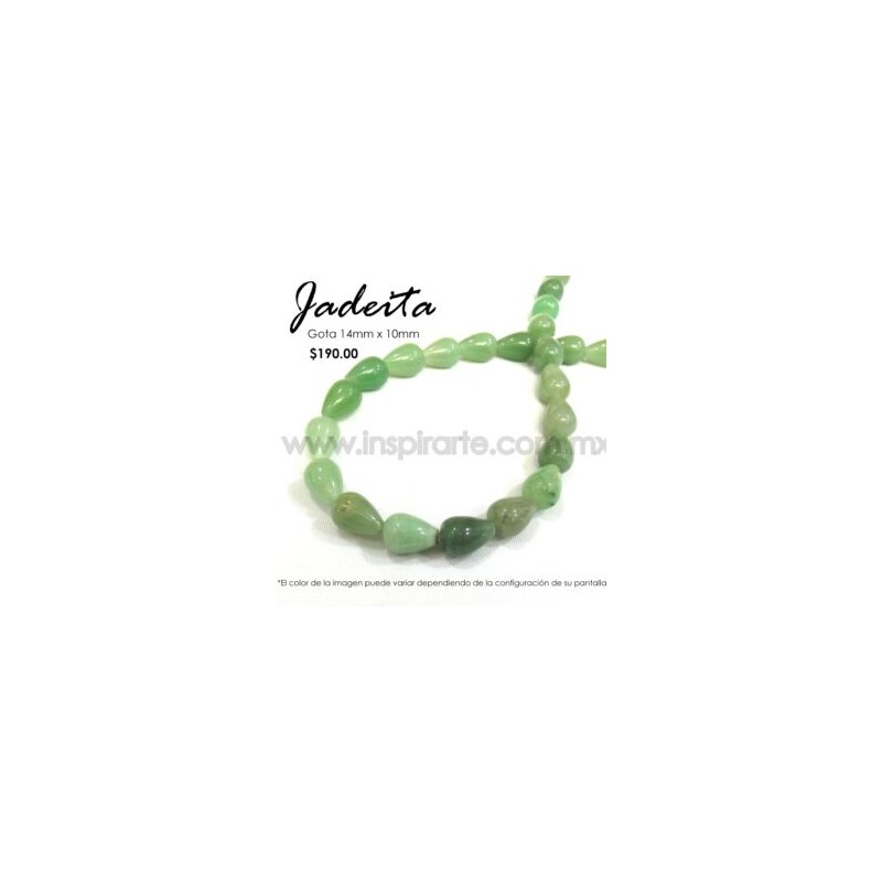 Jadeita gota 14mmx10mm
