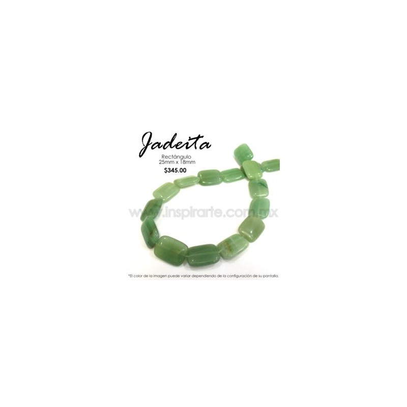 Jadeita rectángulo 25mm x 18mm