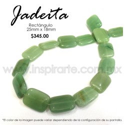 Jadeita rectángulo 25mm x 18mm