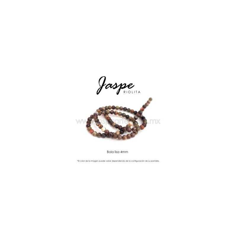 Jaspe (Riolita) bola lisa 4mm