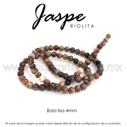 Jaspe (Riolita) bola lisa 4mm