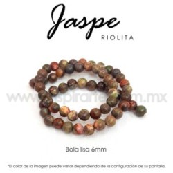 Jaspe (Riolita) bola lisa 6mm