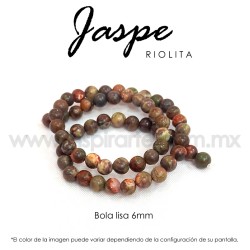 Jaspe (Riolita) bola lisa 6mm