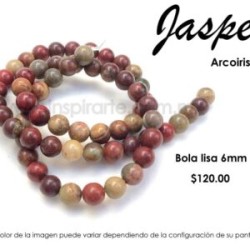 Jaspe arcoiris, bola lisa 6mm