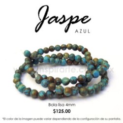 Jaspe Azul bola lisa 4mm