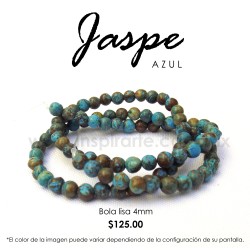 Jaspe Azul bola lisa 4mm