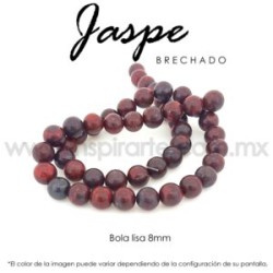 Jaspe brechado bola lisa 8mm