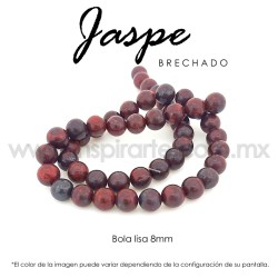 Jaspe brechado bola lisa 8mm