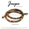 Jaspe leopardo, bola lisa 4mm