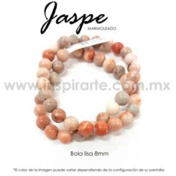 Jaspe Marmoleado bola lisa 8mm