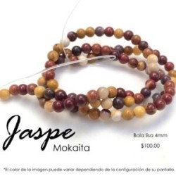 Jaspe mokaita, bola lisa 4mm