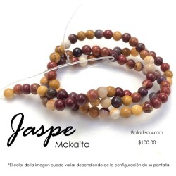 Jaspe mokaita, bola lisa 4mm