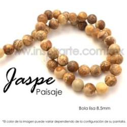 Jaspe paisaje, bola lisa 8.5mm