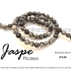 Jaspe Picasso, bola lisa 6mm