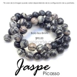 Jaspe picasso, bola lisa 8mm