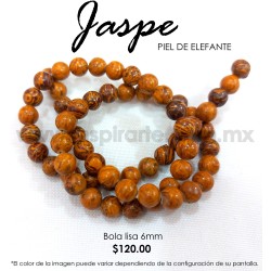 Jaspe Piel de Elefante bola lisa 6mm