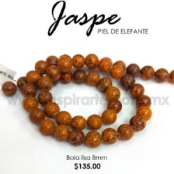 Jaspe Piel de Elefante bola lisa de 8 mm