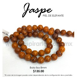 Jaspe Piel de Elefante bola lisa de 8 mm