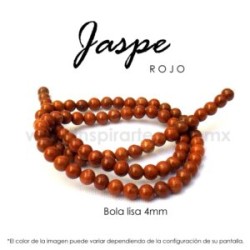 Jaspe Rojo bola lisa 4mm