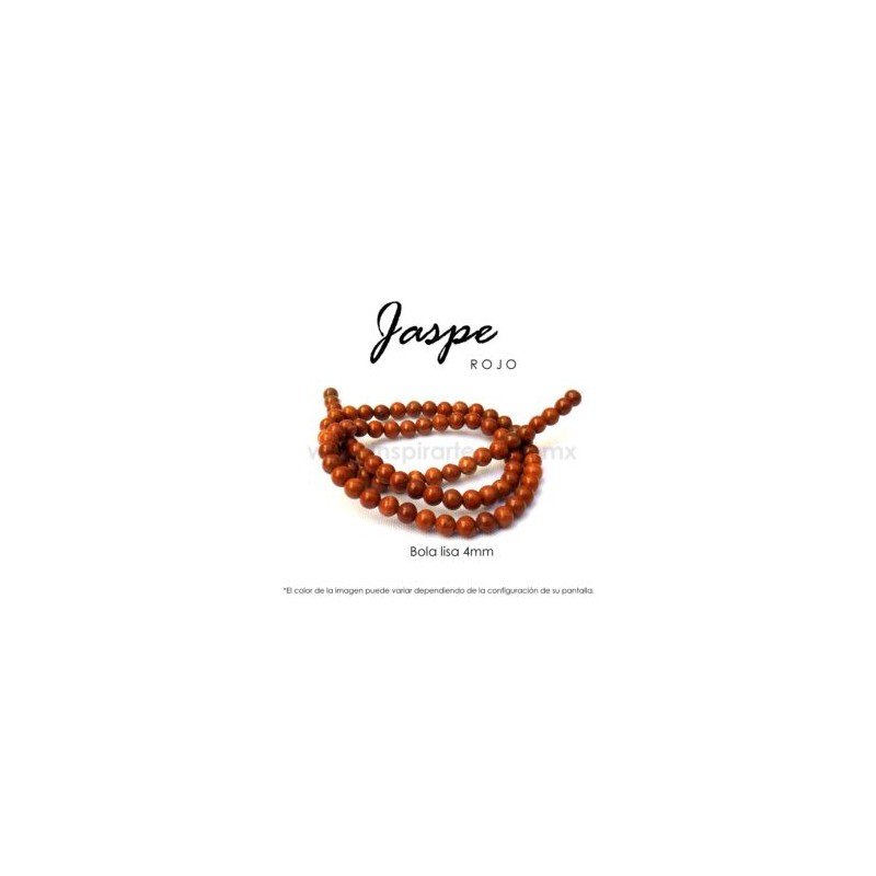 Jaspe Rojo bola lisa 4mm