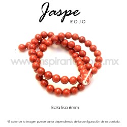 Jaspe rojo, bola lisa 6mm