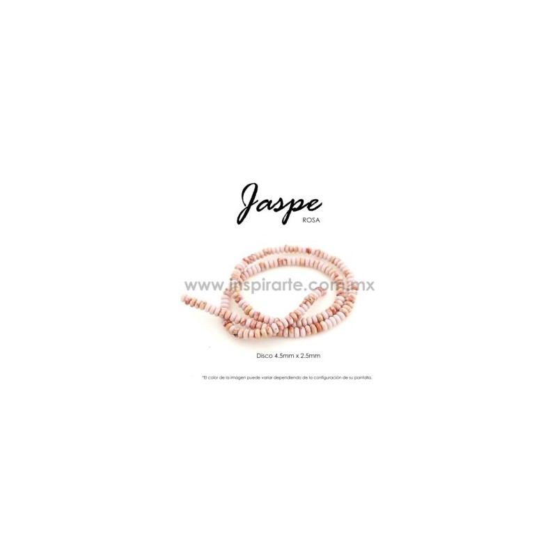 JASPE ROSA DISCO 4.5X2.5MM