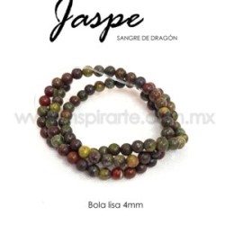 Jaspe sangre de dragón bola lisa 4mm