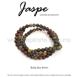 Jaspe sangre de dragón bola lisa 4mm