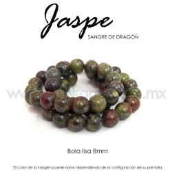 Jaspe sangre de dragón bola lisa 8mm