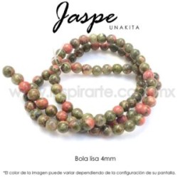 Jaspe unakita, bola lisa 4mm
