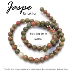 Jaspe Unakita, bola lisa 6mm