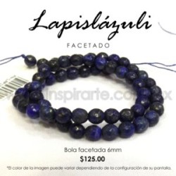 Lapislázuli, bola facetada 6mm
