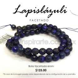 Lapislázuli, bola facetada 6mm