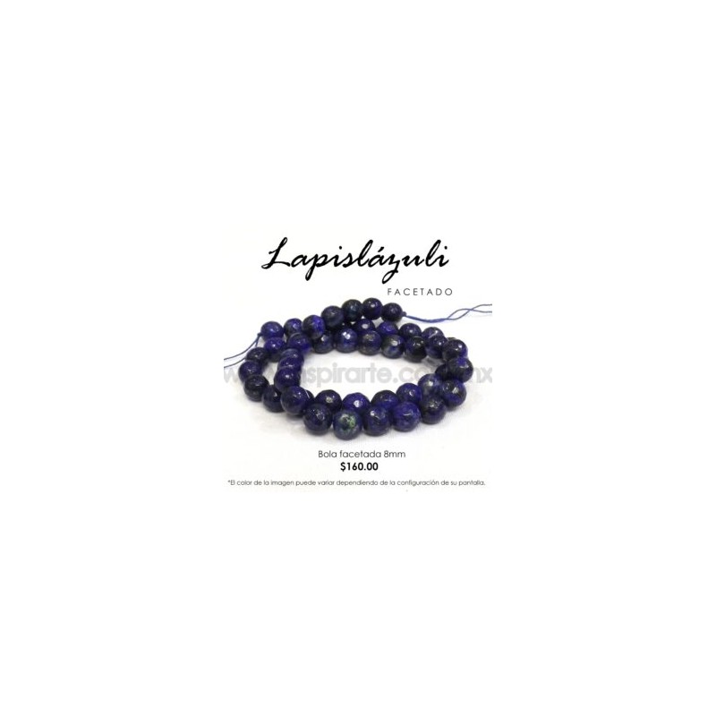Lapislázuli, bola facetada 8mm
