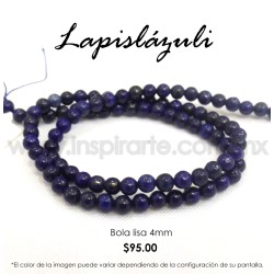Lapislázuli, bola lisa 4mm
