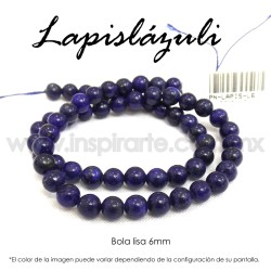 Lapislázuli, bola lisa 6mm