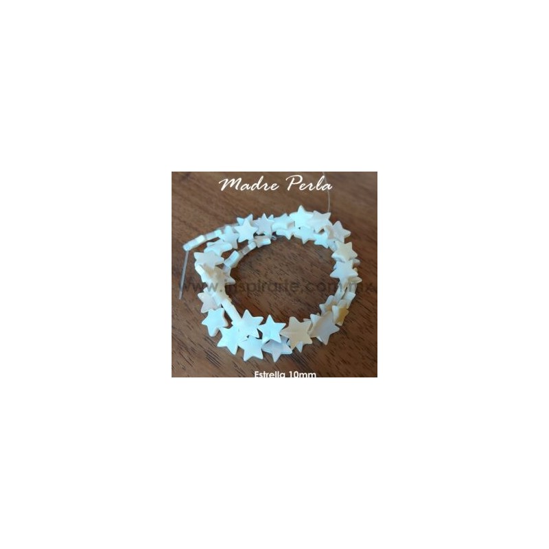 Madre perla, estrella 10mm