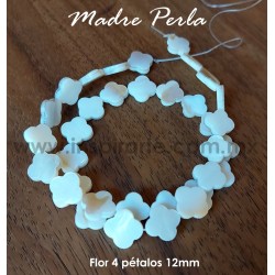 Madre perla, flor 12mm