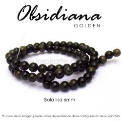 Obsidiana Golden, bola lisa 6mm