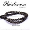 Obsidiana Silver, bola lisa 6mm