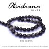 Obsidiana Silver, bola lisa 8mm